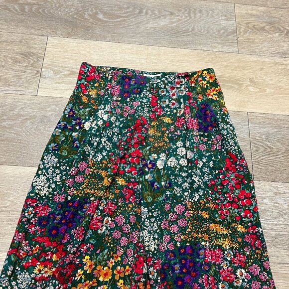 Anthropologie Floral Wide Leg Pants - Multicolor Size 6 Good Conditition - Picture 5 of 15